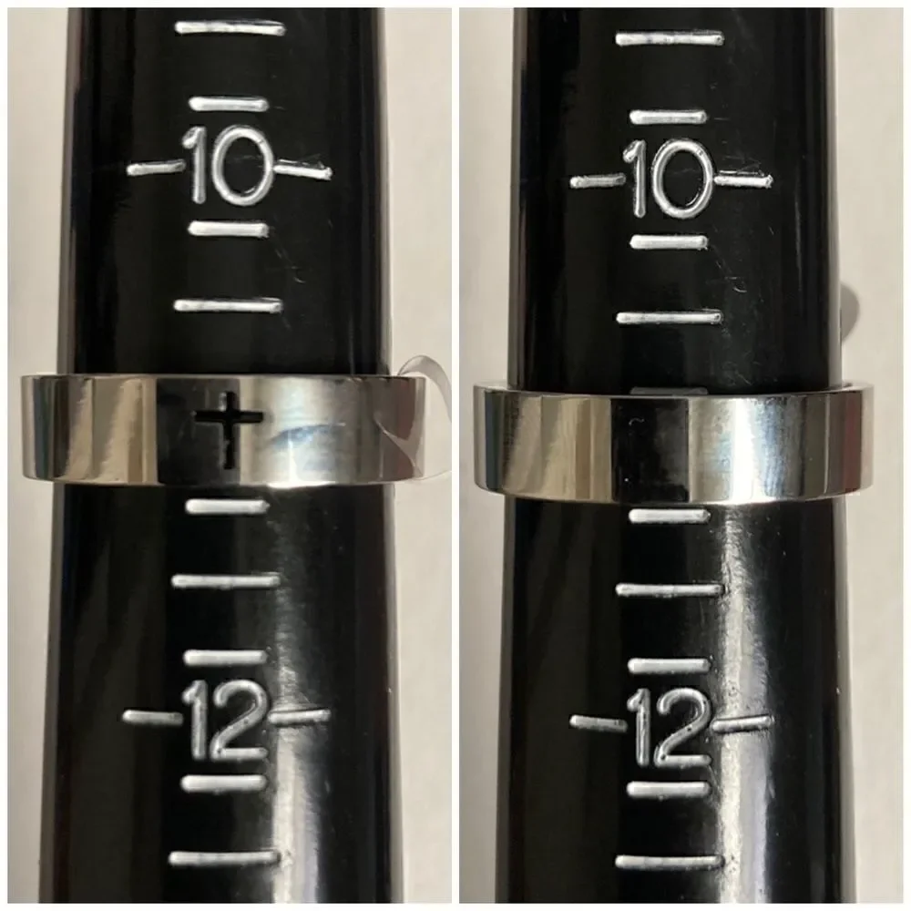 Men's Stainless Steel Black Easter Cross Ring